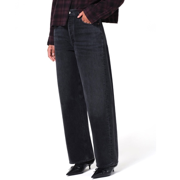Agolde Denim - AGOLDE Low Slung Baggy Jeans | Women’s 31 | Washed Black Denim